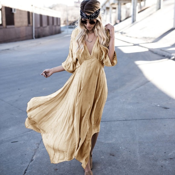 S. the Widow | Dresses | Ashlynn Yellow Boho Maxi Dress | Poshmark